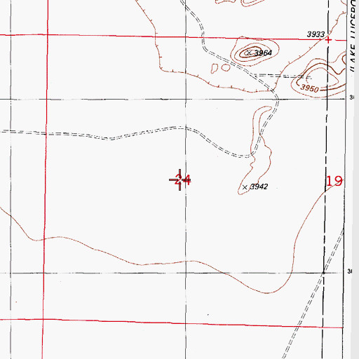 Topographic Map of Missle Pits, NM