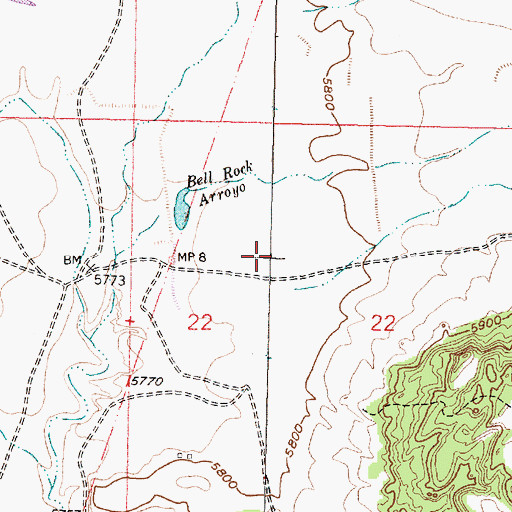 Topographic Map of M-6, NM