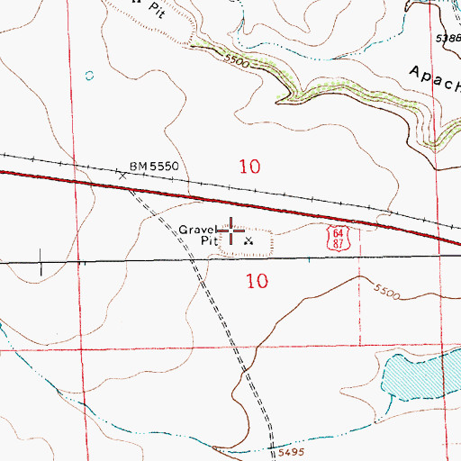 Topographic Map of Angkin Trust Pit, NM