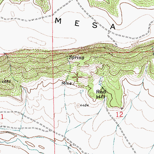 Topographic Map of Black Mesa Prospect, NM