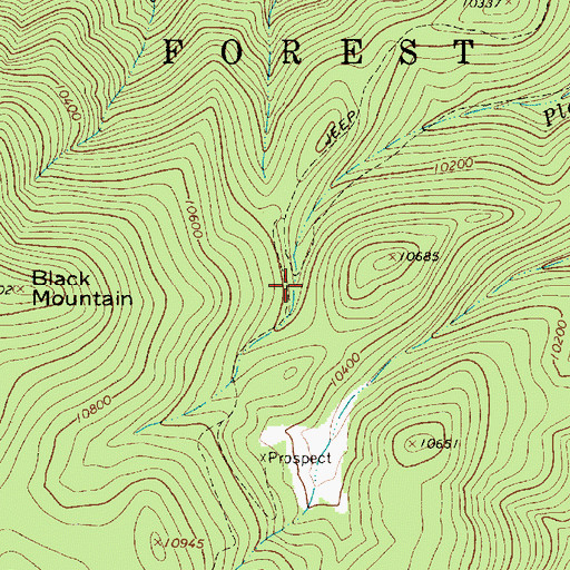 Topographic Map of Jay Hawk Mine, NM
