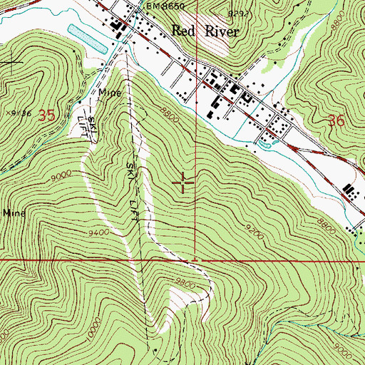 Topographic Map of Copper King Mine, NM