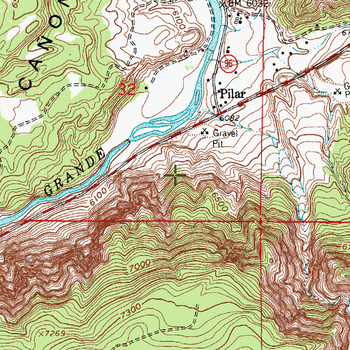 Topographic Map of Pillar Prospects, NM