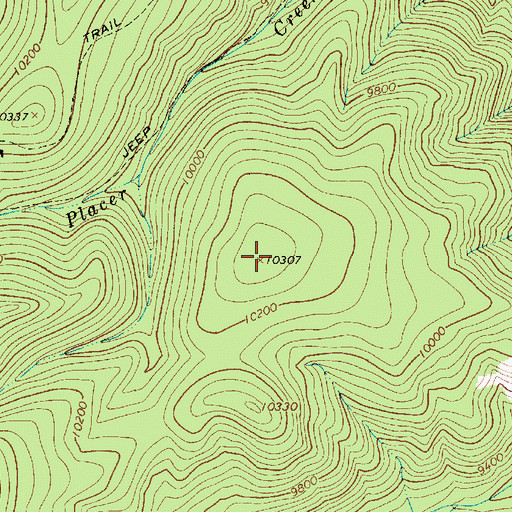 Topographic Map of Hilltop Gold Placer Prospect, NM