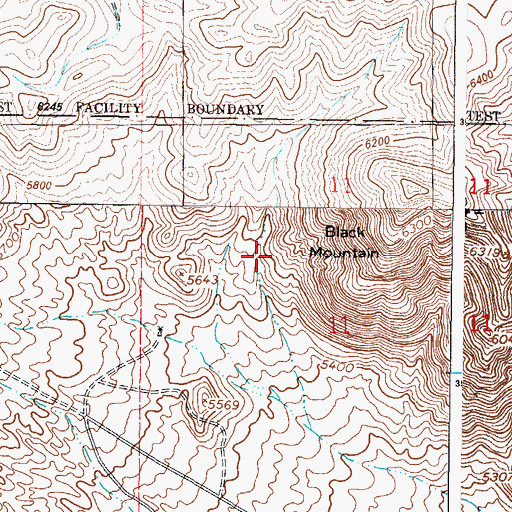 Topographic Map of Mountain Chief, NM
