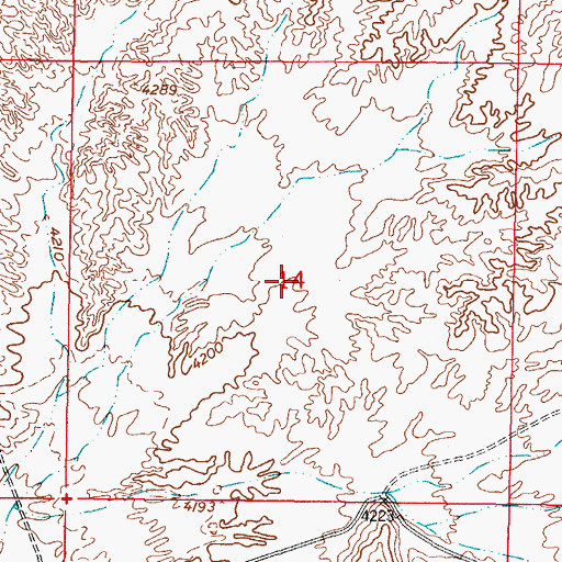 Topographic Map of Triangle Placer Minning Claim, NM