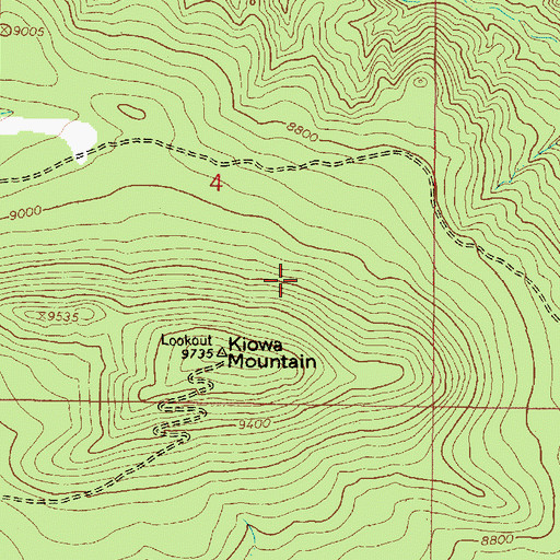 Topographic Map of Kiawa Mountain Molybdenite Prospect, NM