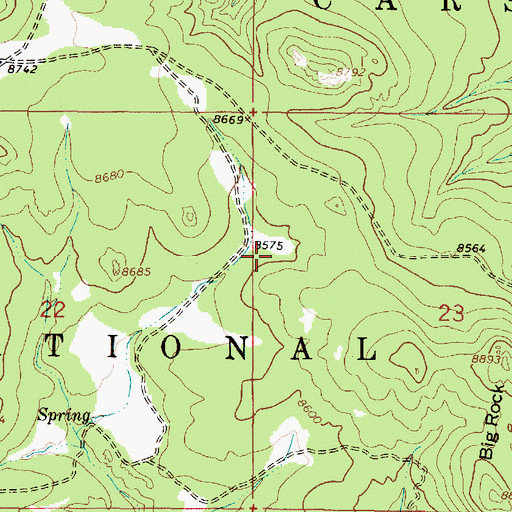 Topographic Map of Kiowa View 1, NM