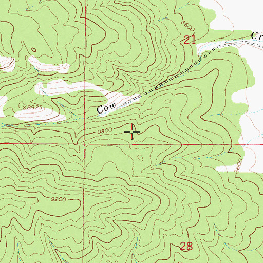 Topographic Map of Red Fissure, NM