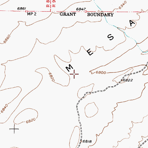 Topographic Map of Layden Bentonite Deposit, NM