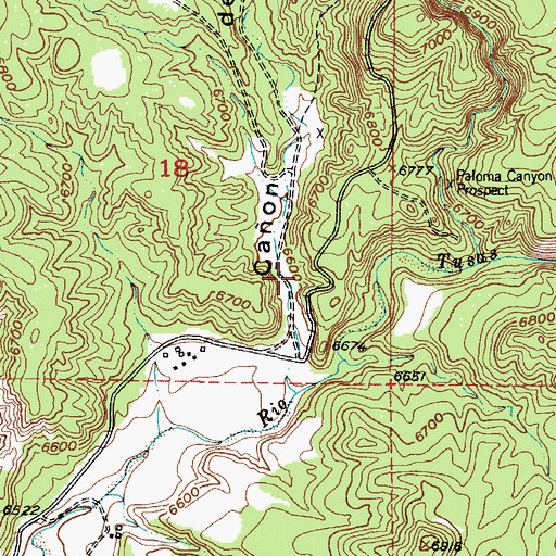 Topographic Map of Lower Alamos Prospect, NM