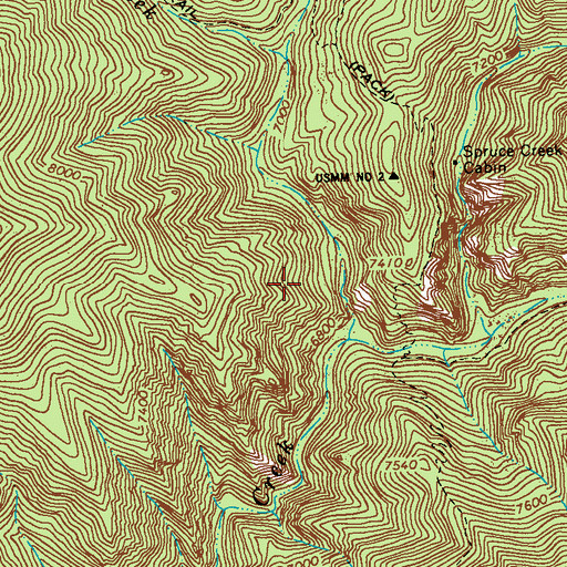 Topographic Map of Quartz Number Prospect, NM