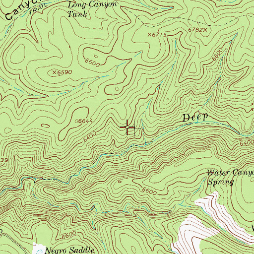 Topographic Map of Bismark Lode, NM