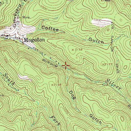 Topographic Map of Mascot Lode, NM