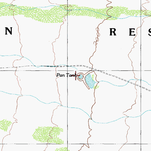 Topographic Map of Pan Tank, AZ