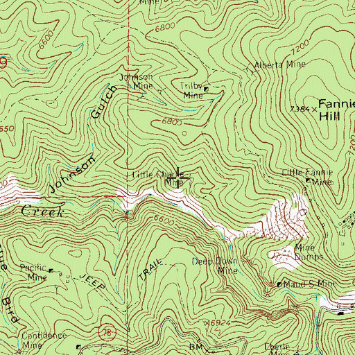 Topographic Map of Little Charlie Group, NM