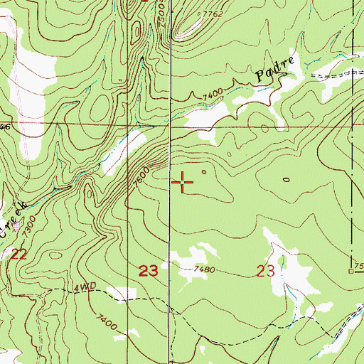 Topographic Map of Kennedy, NM