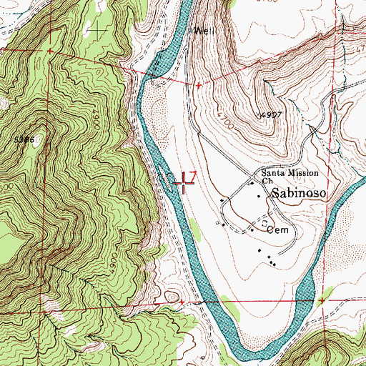 Topographic Map of Cip Lujan, NM