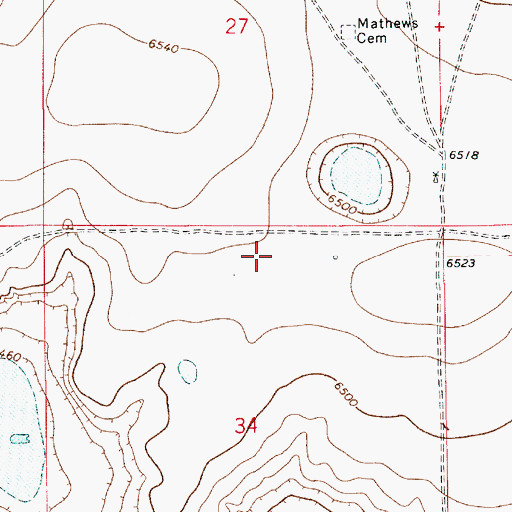 Topographic Map of Con-O-Kull 1 Stevenson, NM