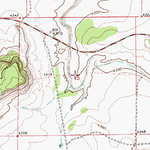 Topographic Map of Saint Anne Claims, NM