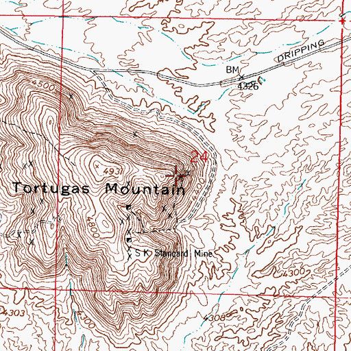 Topographic Map of Hoffer MN Prospect, NM