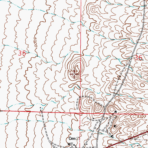 Topographic Map of Homestake, NM