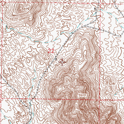 Topographic Map of Eureka Prospect, NM