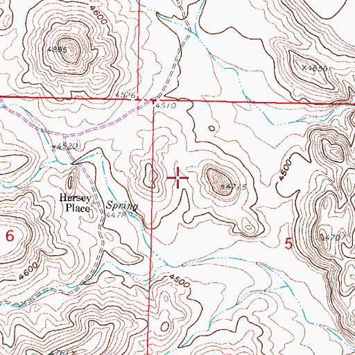 Topographic Map of Ward Number Two, NM