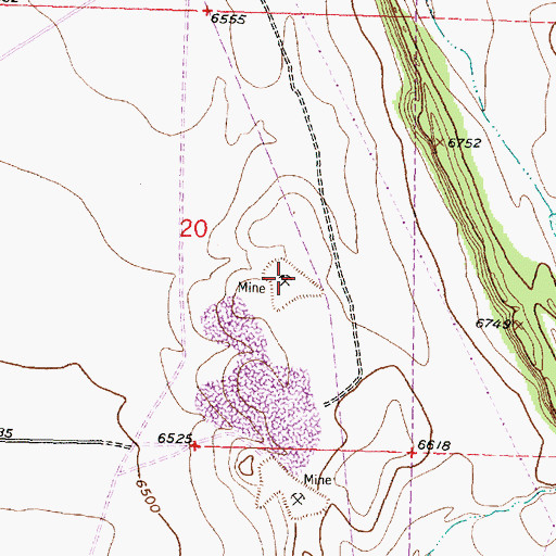 Topographic Map of Limestone Quarry, NM