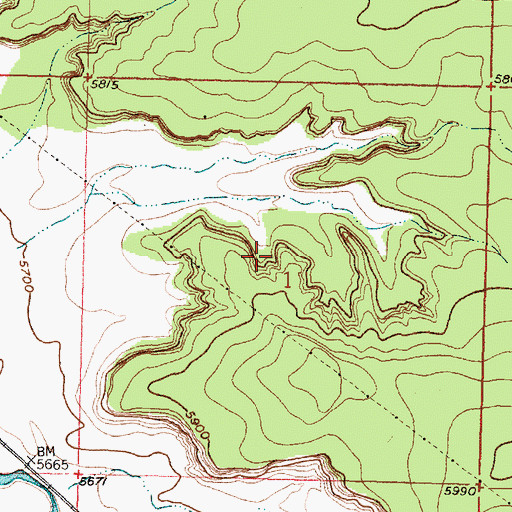 Topographic Map of Mesita Well, NM