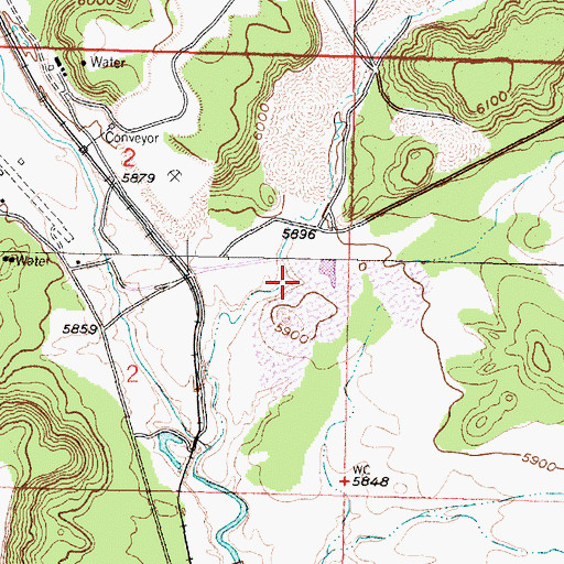 Topographic Map of Alpine Miner Test Area, NM