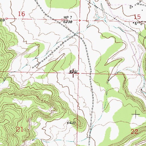 Topographic Map of Bentonite Deposit, NM