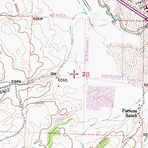 Topographic Map of Marinelli Pit, NM