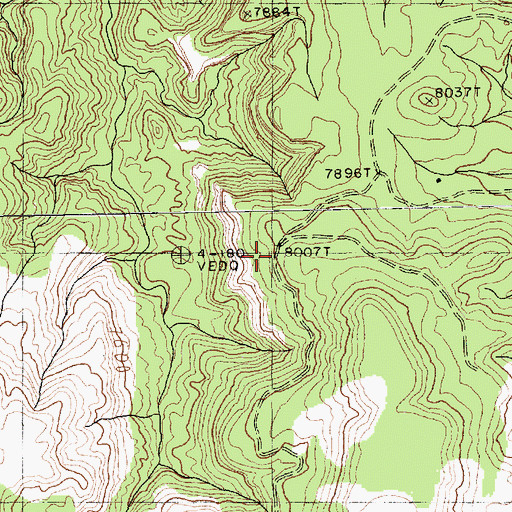 Topographic Map of Carl Yazzie Number One, NM