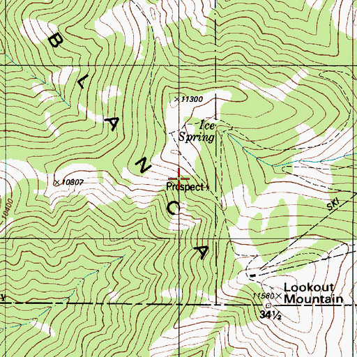 Topographic Map of Bon Group, NM