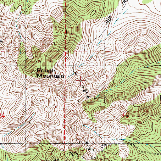 Topographic Map of Buckhorn, NM