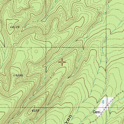 Topographic Map of Bunton, NM