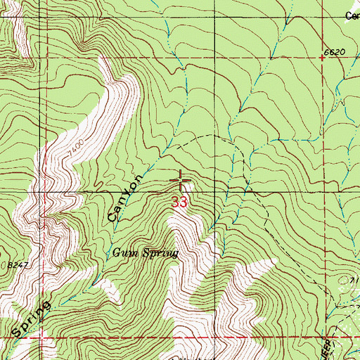 Topographic Map of Capitan Uranium Company Claims, NM