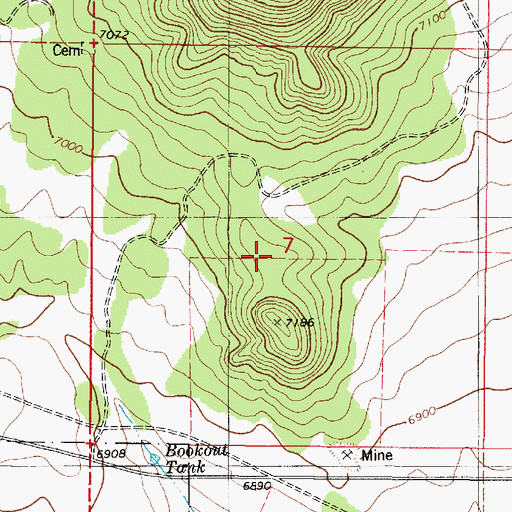 Topographic Map of Corona, NM