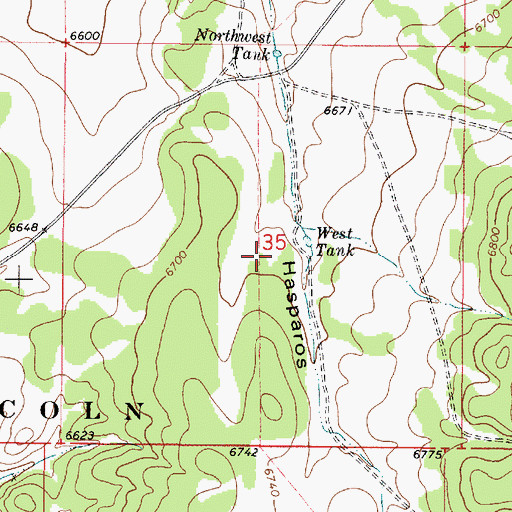 Topographic Map of Pittsburg Number One, NM