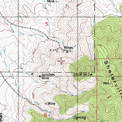 Topographic Map of Silver-Copper Claim, NM