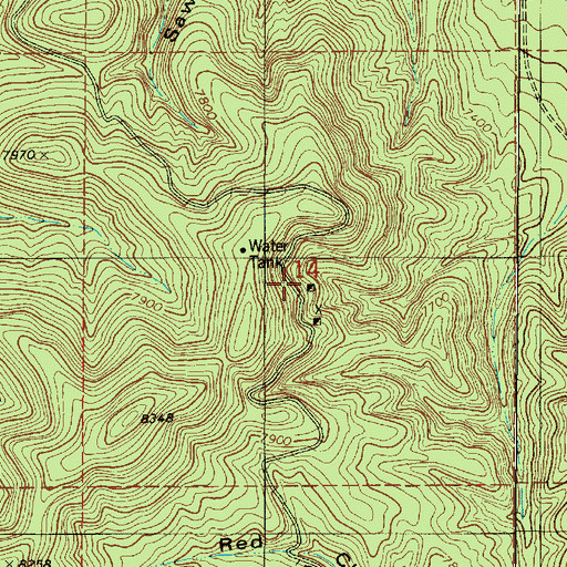 Topographic Map of Sky High, NM