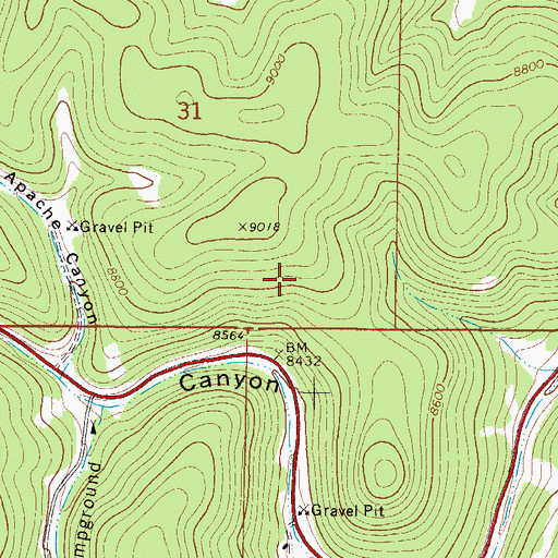 Topographic Map of Cloudcroft C335, NM