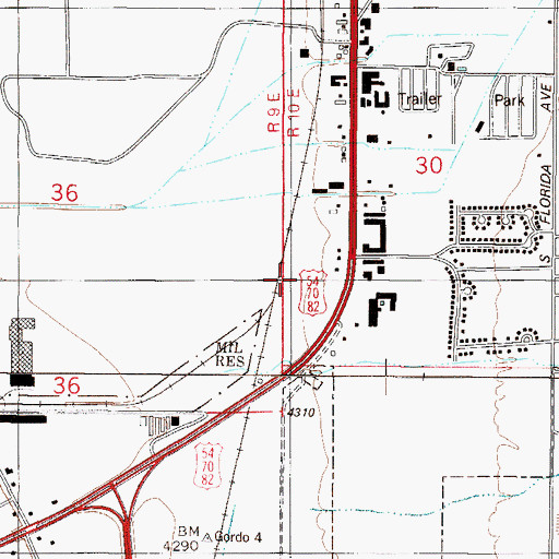 Topographic Map of Holmes Mine, NM