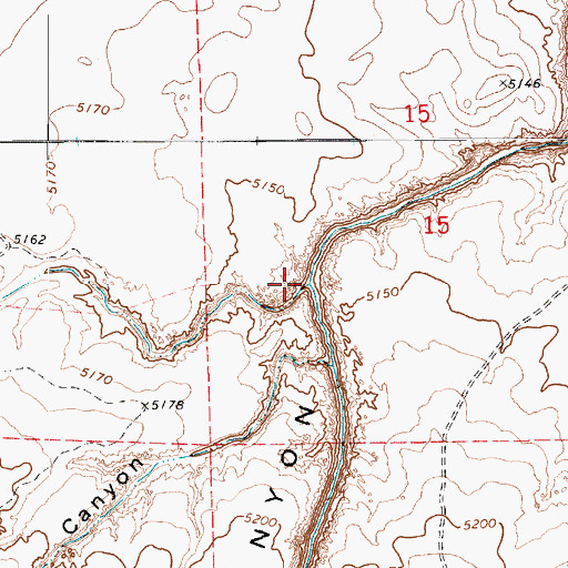 Topographic Map of Babbitt Tank Canyon, AZ