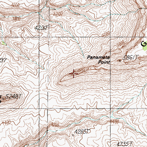 Topographic Map of Panameta Point, AZ