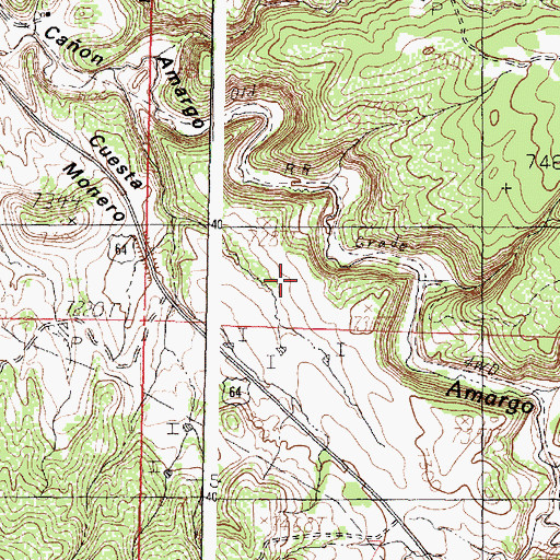 Topographic Map of Martinez Prospect, NM