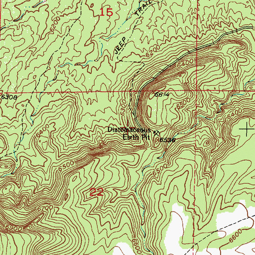 Topographic Map of Rhodes Diatomite Pit, NM