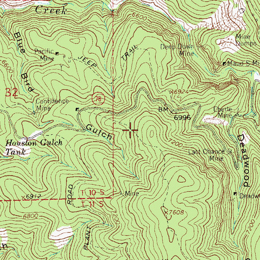 Topographic Map of Dutch Boy Lode, NM