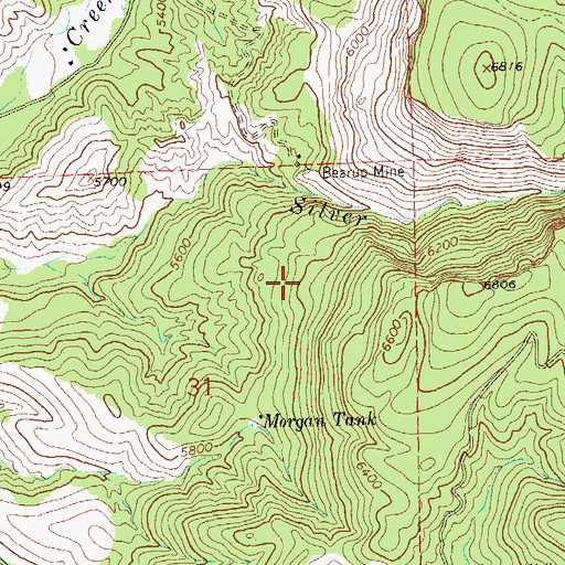 Topographic Map of Eureka Mine, NM